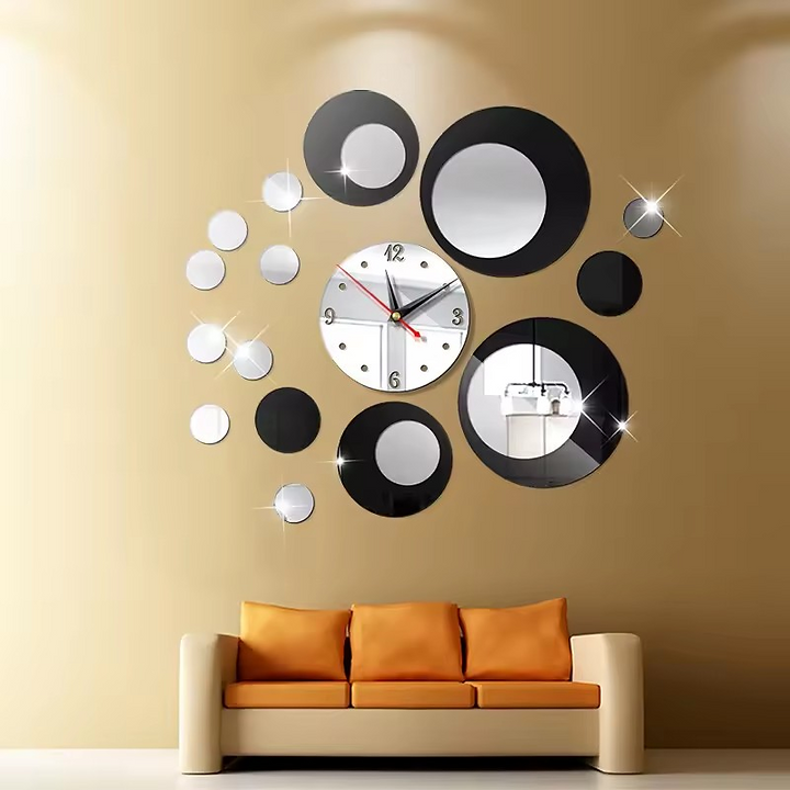 DIY Acrylic 3D Mirror Wall Clock: Creative Modern Luxury Design