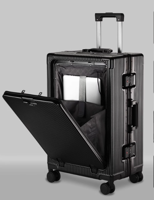 Smart Carry-On Luggage with Front Laptop Compartment – Travel-Friendly Design