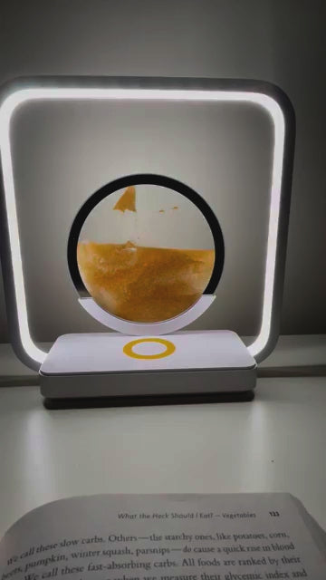 15W Wireless Charger, Lamp With 3D Moving Sand - A Modern Home Decor