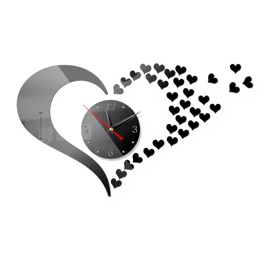 Elegant and Precise Heart-Shaped Wall Clock