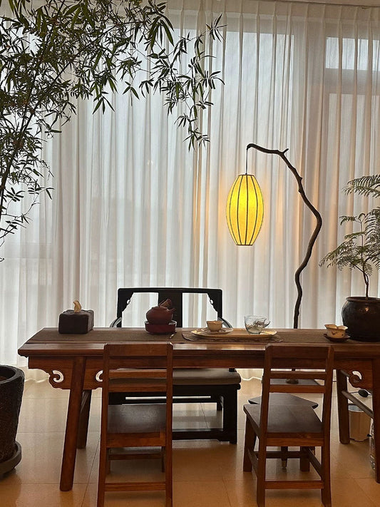 Zen Bamboo Lantern Floor Lamp